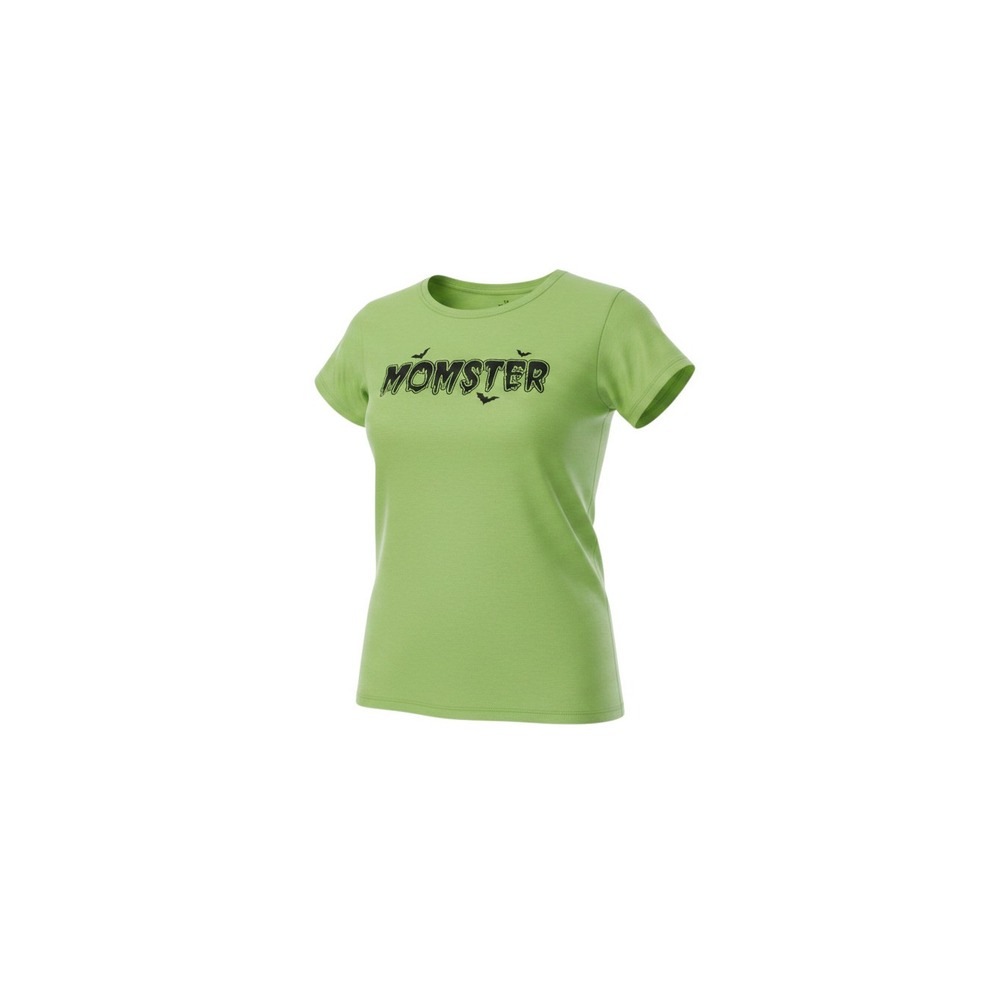 Way to Celebrate T-shirt Womens Small Green New Momster Halloween Graphic Tee
